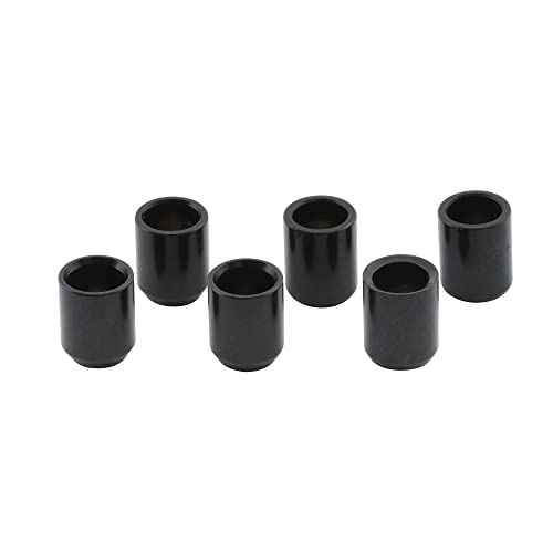 Musiclily Pro 8Mm Montaggio Filo Boccole Passacorde In Acciaio String Ferrules Per Chitarra Elettrica Tipo Tele, Nero (Set Di 6)