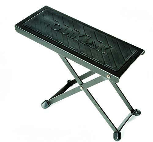 Quik Lok - Fs/01 Poggiapiede, Poggiapiede Per Chitarrista E Bassista, Struttura In Acciaio, Gomme Anti Scivolamento, Colore Nero
