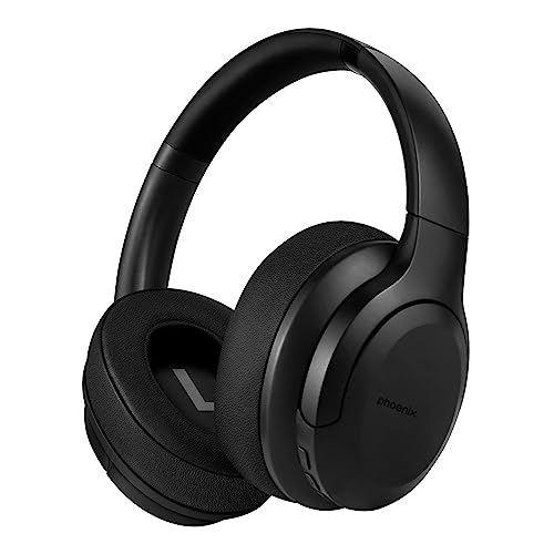Phoenix Aeris - Cuffie Bluetooth Con Archetto, Cancellazione Del Suono Attiva, Chipset Realtek, Pieghevoli, Con Custodia Per Il Trasporto, Batteria 40