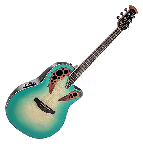 Ovation Ce44X-9B-G Celebrity Elite Plus Mid Cutaway Chitarra Elettrificata Mintburst