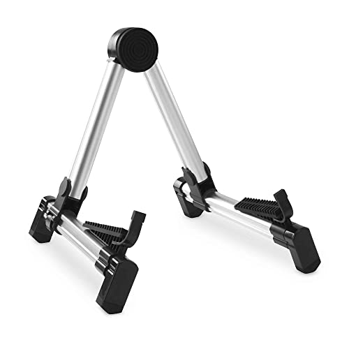 Rocktile Gsf-2020S Supporto Chitarra Universale Chiudibile Argento