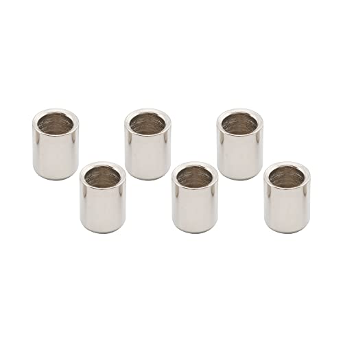 Musiclily Pro 8Mm Montaggio Filo Boccole Passacorde In Acciaio String Ferrules Per Chitarra Elettrica Tipo Tele, Nickel (Set Di 6)