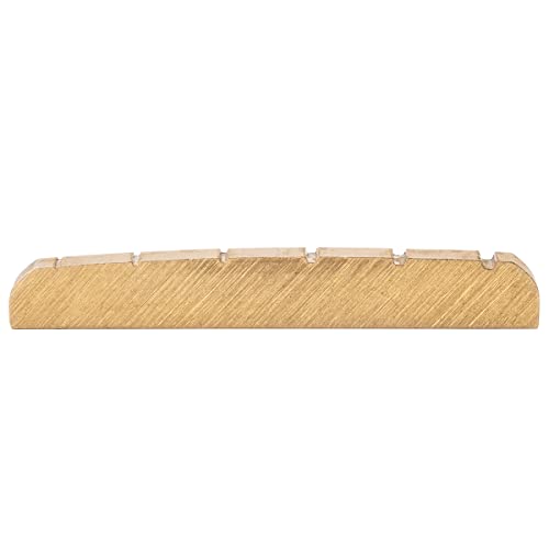 Musiclily Basic Capotasto In Ottone Scanalato Nut Per Chitarra Elettrica Strato Tele 43X3,5X6Mm