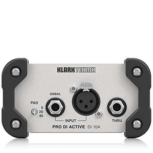 Klark Teknik Di10A Pro Di Active Di Box Con Trasformatore Midas/Extended Dynamic Range E Phantom/Funzionamento A Batteria