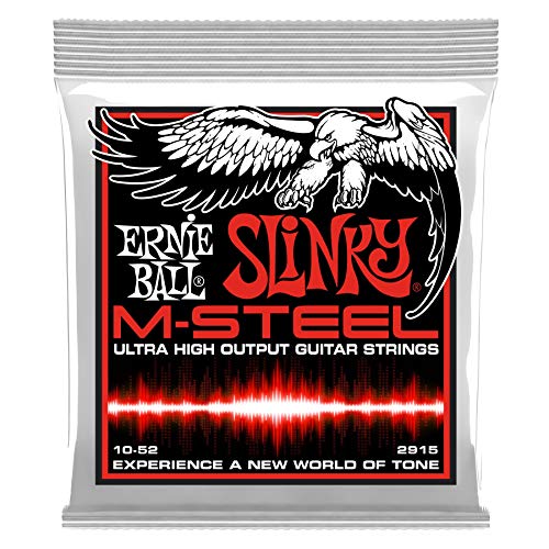 Ernie Ball, Skinny Top Heavy Bottom Slinky M-Steel, P02915, Corde Per Chitarra Elettrica, Diametro 10-52