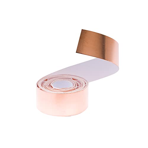 Musiclily Basic Nastro Adesivo In Lamina Di Rame Con Doppio Conduttivo Per Chitarra Basso E Schermatura Emi Artigianali Riparazioni Di Messa A Terra -