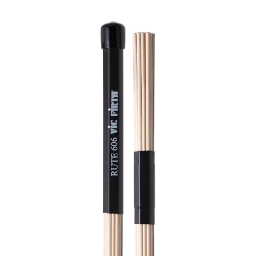 Vic Firth - Spazzole Per Batteria Rute 606 - 19 Tasselli - Impugnatura Di Gomma