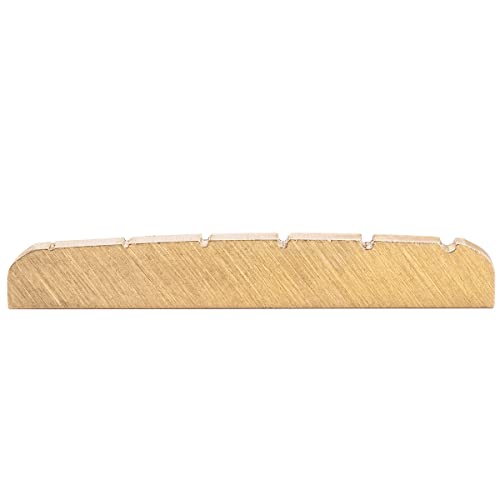 Musiclily Basic Capotasto In Ottone Scanalato Nut Per Chitarra Elettrica Stratocaster Telecaster 42X3,5X6Mm