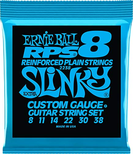 Ernie Ball, Extra Slinky Rps Nickel Wound, Corde Per Chitarra Elettrica, Diametro 8-38