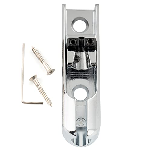 Musiclily Pro Singole Ponte Basso Sellette Lock-Down Per Basso Elettrico, Cromato