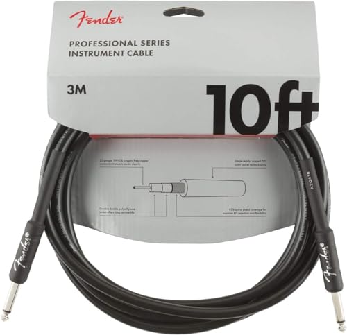 Fender Cavo Per Strumenti Fender Professional Series - 3 M – Dritto/Dritto – Nero