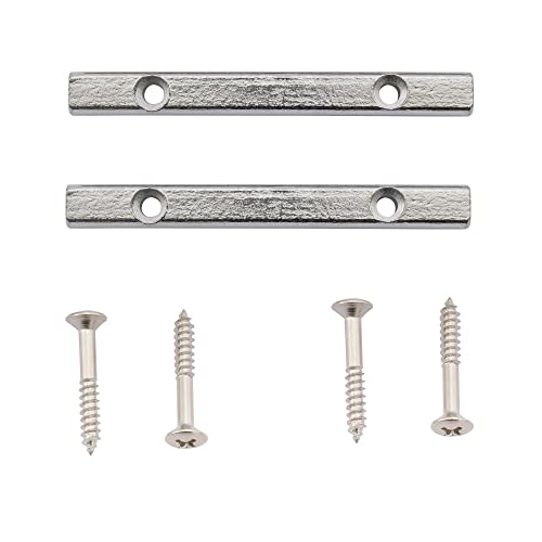 Musiclily Ottone Barra Abbassacorde String Guide Retainer Bar Per Chitarra Elettrica Floyd Rose Style, Cromato (2 Pezzi)
