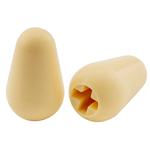 Musiclily Pro Inch Size Thread Plastica Tip Selettore A 5 Vie Toggle Switch Per Chitarra Elettrica, Crema (2 Pezzi)
