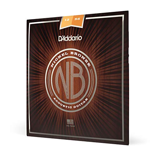D'Addario Corde Chitarra Acustica | Corde Per Chitarra Acustica | Corde Acustica | Nb1047 Chitarra Acustica Con Corde In Nichel Bronzo, 12-56