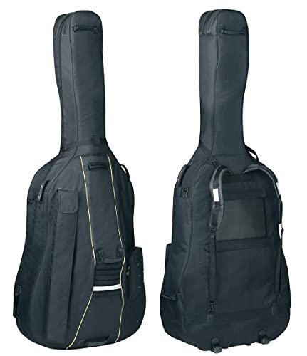 Gewa Pure Double Bass Gig Bag 3/4 Classic Bs25 (Borsa Per Contrabbasso, Imbottitura Interna Tricit Da 25 Mm, Tessuto Esterno Impermeabile, Massima Pro