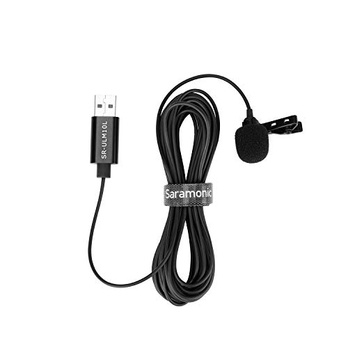 Saramonic Lavalier - Microfono Usb Da Bavero Per Pc, Omnidirezionale A Clip Per Computer, Mac, Laptop, Youtube, Skype, Registrazione, Podcasting, Gioc