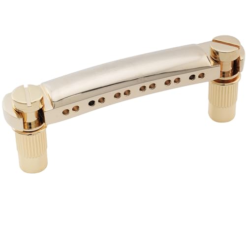 Musiclily Pro 52,5Mm 12 Corde Attaccacorde Stop Bar Tailpiece Tune-O-Matic Per Chitarra Elettrica Tipo Epiphone Les Paul Sg, Dorato