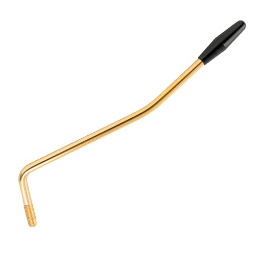 Musiclily 6Mm Tremolo Arm Leva Vibrato Whammy Bar Per Chitarra Elettrica Fender Straocaster Strat, Dorato Con Punta Nero