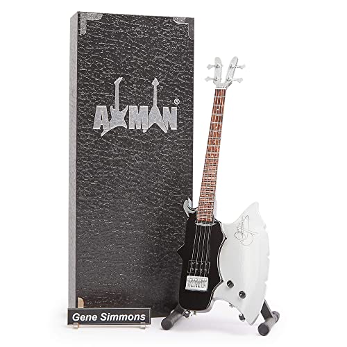 Gene Simmons (Kiss) – Chitarra In Miniatura - Regali Musicali - Ornamento Fatto A Mano