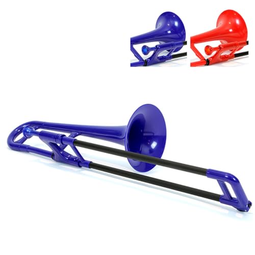 Pbone 700639 Mini Trombone Con Bocchino E Borsa, Blu (Blue)