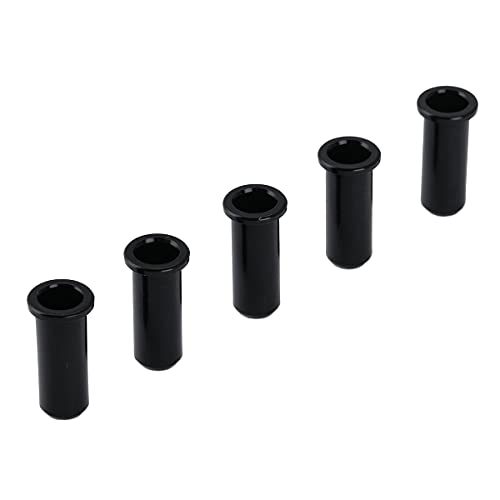 Musiclily Pro 25,5Mm Boccole Passacorde In Ottone String Ferrules A Tazza Per Ponte Da Basso Elettrico Jazz Bass/Precision Bass, Nero (Set Di 5)