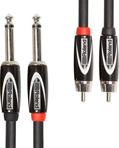 Doppio Cavo Di Interconnessione Roland Black Series—Da 1/4” A Rca, 1 M /3 Ft Rcc-3-2R28