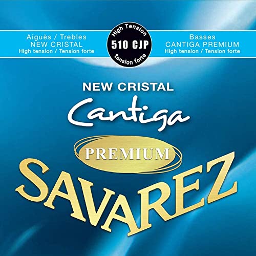 Savarez - 510Cjp Set Tensione Forte Chitarra Classica Set Di Corde Per Chitarra Classica, A Tensione Forte, Serie New Cristal Cantiga Premium