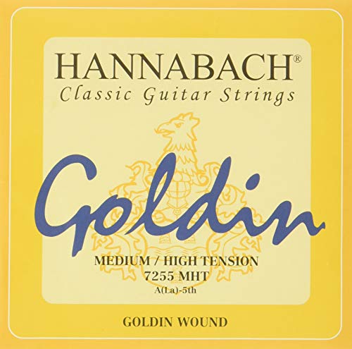 Hannabach Corde Per Chitarra Classica, Serie 725 Tensione Medio/Alto Goldin - Corde Singole A5/La5