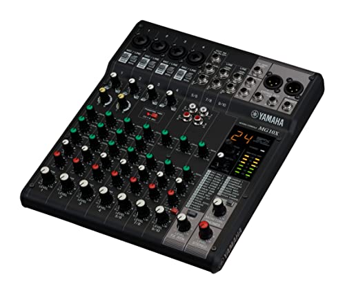 Yamaha Mg10X Cv Analog Mixing Console,Mixer Stereo A 10 Canali Con Preamplificatori D-Preamplificatori, 24 Programmi Di Effetti E Compressori A 1 Mano