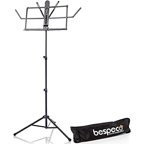 Bespeco Bp04X - Leggio Pieghevole In Acciaio Con Custodia