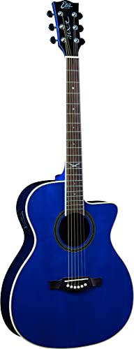 Eko Guitars - Nxt A100Ce See Through Blue, Chitarra Acustica Top In Abete, Fasce, Fondo E Manico In Mogano, Tastiera In South American Roupanà, Dreadn