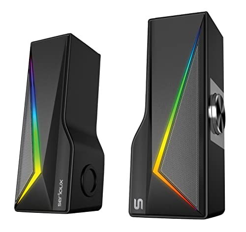Serioux 2.0 Gaming Speakers Blys X167, Rgb Lighting, Bluetooth, Nero