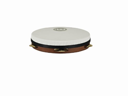 Meinl Percussion Pav10Ab-M-Tf - Pandeiro Con Cimbalini, Diametro: 25,40 Cm (10''), Colore: Marrone (African Brown)