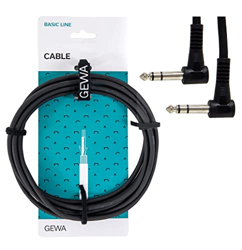 Cavo Patch Gewa Basic Line0,3 M, Nero, Jack Angolare Stereo Da 6,3 Mm - Jack Angolare Stereo Da 6,3 Mm, 190370