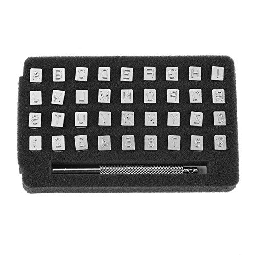 36Pcs Leathercraft Letter And Number Stamps Punzonatura, 26 Lettere Alfabeto E 10 Numeri Strumenti Di Punzonatura Stampati Per Scarpe Da Cintura Marca