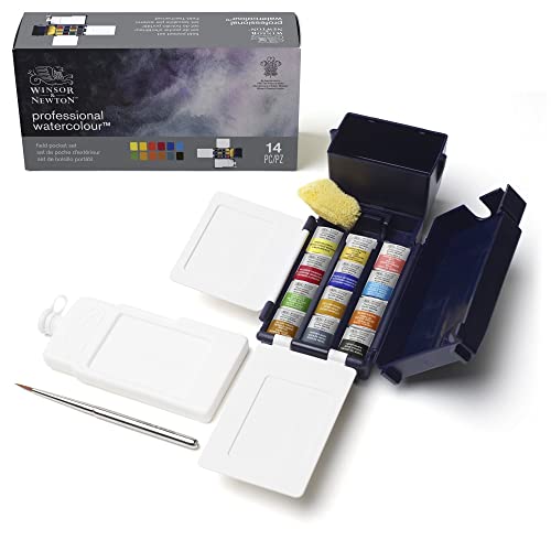 Professional Watercolor 12 Mezzi Godet Field Box