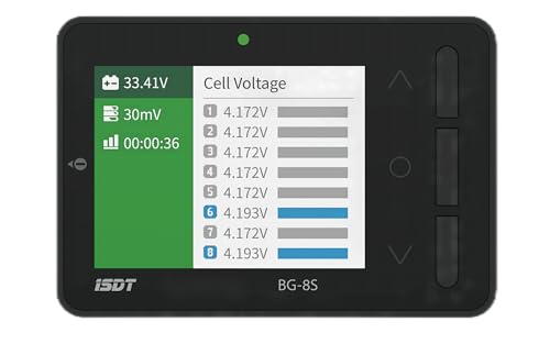 Isdt Bg-8S - Tester Di Capacità Della Batteria Lcd, Per Batterie Lipo/Life/Li-Ion/Nimh/Nicd