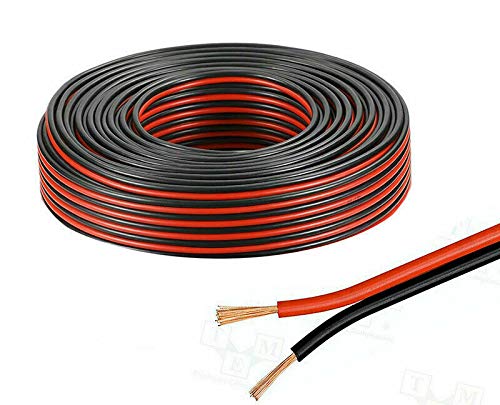 Matassa Cavo Audio 85 Mt Bipolare In Rame Per Impianto Stereo Casse Rosso E Nero