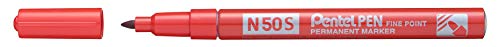 Pentel - Marcador Industrial Con Cuerpo De Aluminio Y Punta Media. Apto Para Casi Todas Las Superficies. Color Negro.