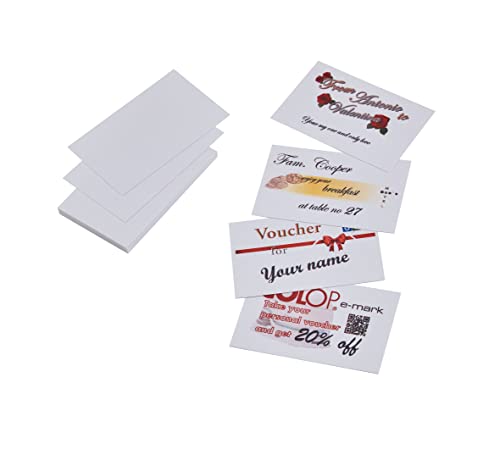 Colop 156481 E-Mark - Biglietti Da Visita Di Carta Per Stampare Con E-Mark, 1 Confezione Da 100 Pezzi