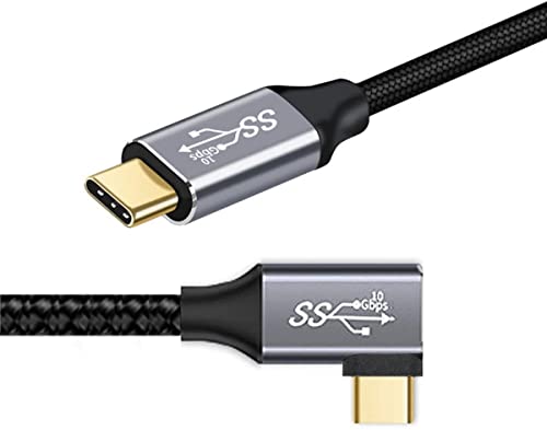 Cakoble Cavo Usb C, 10Gbps Cavo Usb Type-C To Type C 100W 20V/5A Video 4K@60Hz Cavo Usb C Ricarica Rapida 90 Gradi Compatibile Con Thunderbolt 3/2 Per