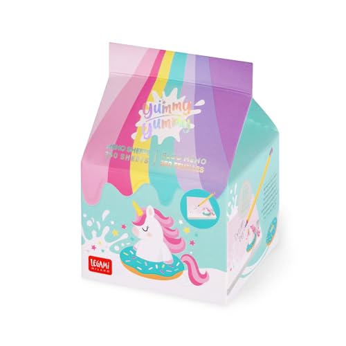 Legami - Blocchetto Memo Yummy Yummy, Blocco Note Con 250 Fogli Staccabili, Carta Fsc Certificata, Dimensioni 7 X 10 X 7 Cm, Memo Pad Con Fogli Rosa,