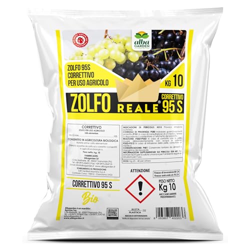 Albagarden - Zolfo In Polvere Correttivo Bagnabile - Concime Minerale Naturale, Biologico Per Vite Olivo Agrumi, Contro Oidio Mal Bianco Peronospora T
