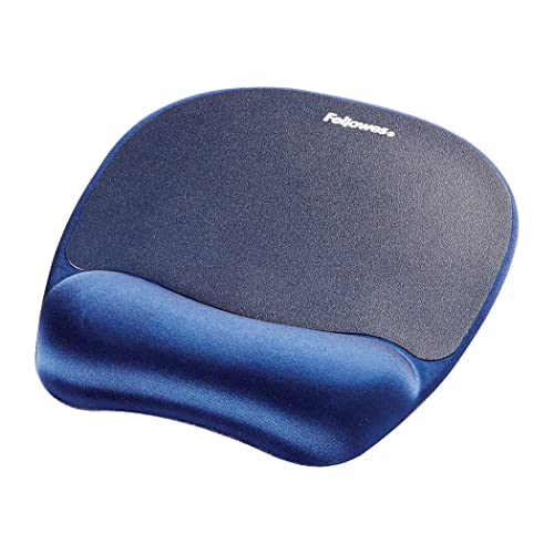 Fellowes 9172801 Tappetino Mouse Con Poggiapolsi In Memory Foam, Zaffiro