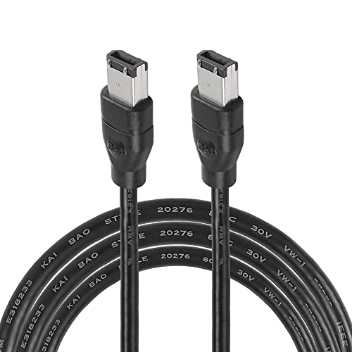 Meiriyfa Firewire Ieee 1394A 400 6 Pin, Cavo Firewire Da 6 Pin A 6 Pin Maschio A Maschio Ilink Dv Cavo Ad Alta Velocità Per Stampanti, Scanner, Fotoca