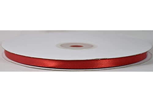 Nastro Rosso Doppio Raso H 10Mm 50Mt