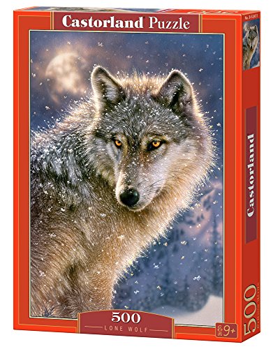 Castorland- Puzzle Lone Wolf, 500 Pezzi, Multicolore, 35 X 25 X 5 Cm, B-52431