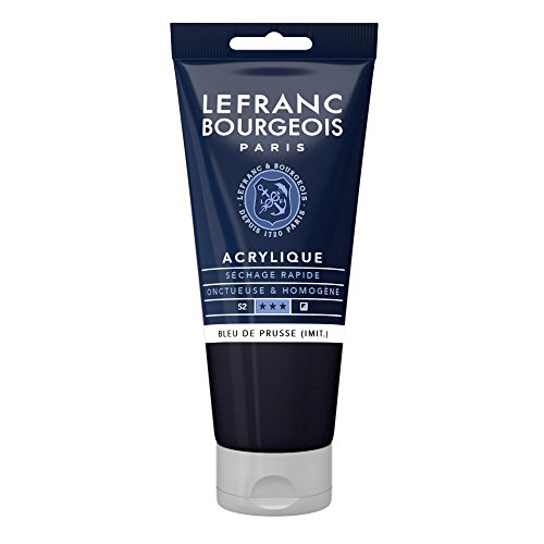 Lefranc Bourgeois Fine Acrylic Colore Acrilico, Blu (Prussian Blue Hue), 80 Ml