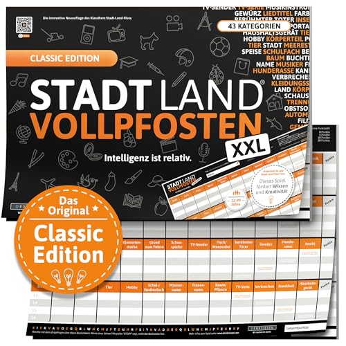 Denkriesen- Stadt Land-Blocco Palo Pieno (Formato Din A3), Xxl, Gioco Da Tavolo, Colore Mehrfarbig, Den40808