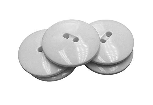 Bottoni Bianchi E Neri - 6 Misure - 2 Fori - Accessori Per Il Cucito - Prodotti E Spediti Dalla Spagna (Bianco, 27 Mm)